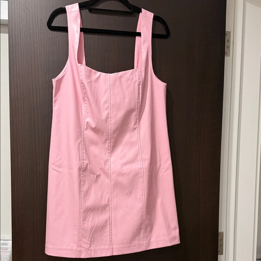 Show Me Your MuMu Pink Leather Mini Dress - Picture 2 of 6